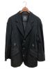 B Yohji Yamamoto（ビーヨウジヤマモト）の古着「ジップデザインジャケット」｜ブラック