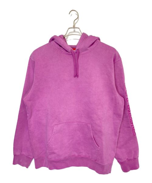 SUPREME（シュプリーム）SUPREME (シュプリーム) Sleeve Embroidery Hooded Sweatshirt パープル サイズ:XLの古着・服飾アイテム