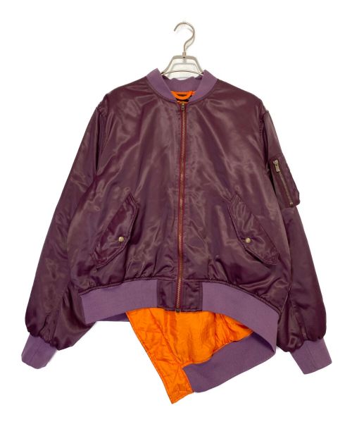 Y. PROJECT（ワイプロジェクト）Y. PROJECT (ワイプロジェクト) MA-1ジャケット パープル サイズ:Sの古着・服飾アイテム