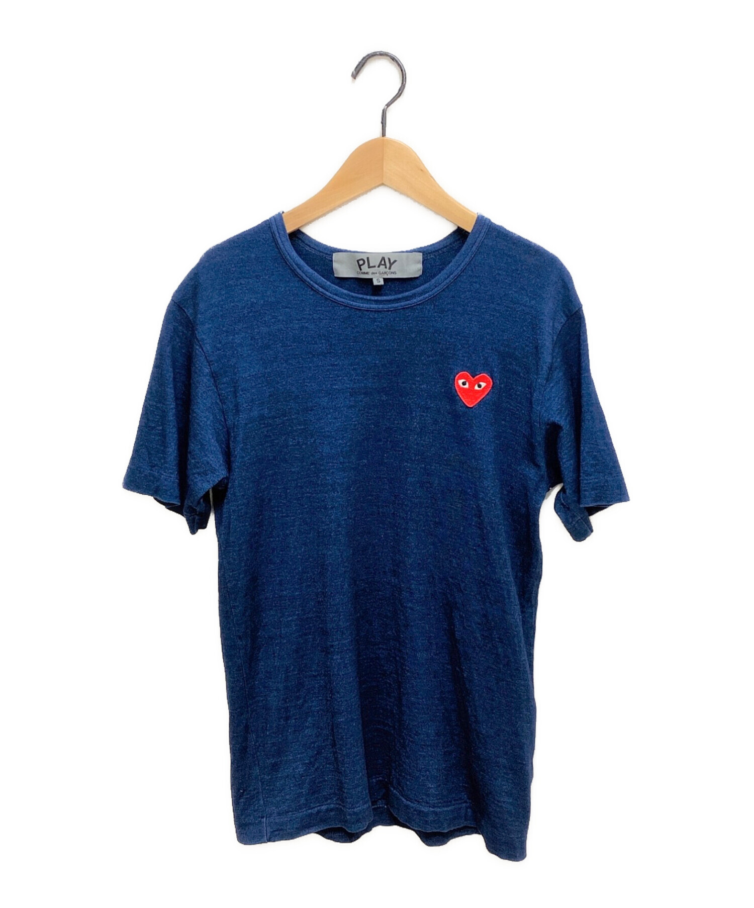 中古 古着通販 Play Comme Des Garcons プレイコムデギャルソン ハートマークtシャツ インディゴ サイズ S ブランド 古着通販 トレファク公式 Trefac Fashion