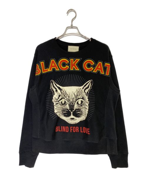 GUCCI（グッチ）GUCCI (グッチ) Black Cat Sweatshirt ブラック サイズ:Mの古着・服飾アイテム