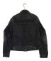 BALMAIN (バルマン) エンボスロゴバイカーデニムジャケット ブラック サイズ:54：39800円