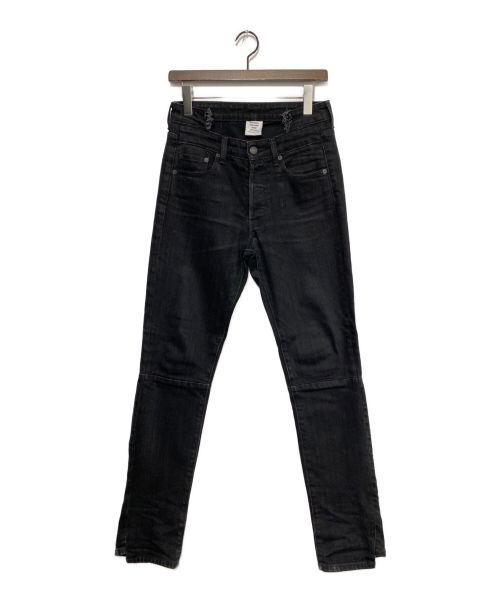 VETEMENTS（ヴェトモン）VETEMENTS (ヴェトモン) Rework Biker straight cropped high-rise jeans ブラック サイズ:Mの古着・服飾アイテム