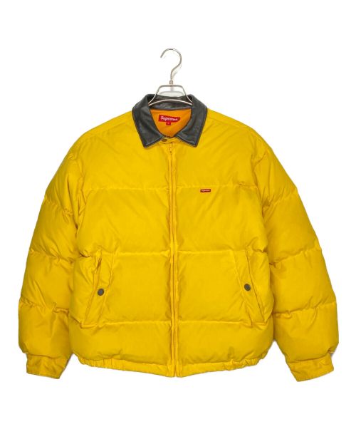 SUPREME（シュプリーム）SUPREME (シュプリーム) Leather Coller Puffy Jacket イエロー サイズ:Mの古着・服飾アイテム
