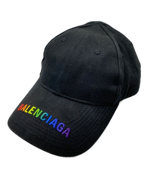 BALENCIAGA（バレンシアガ）BALENCIAGA (バレンシアガ) Rainbow Cap ブラック サイズ:-の古着・服飾アイテム