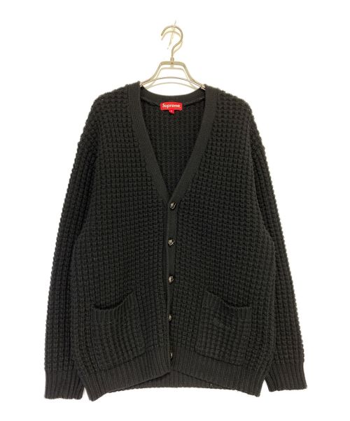 SUPREME（シュプリーム）SUPREME (シュプリーム) Waffle Knit Cardigan ブラック サイズ:Mの古着・服飾アイテム