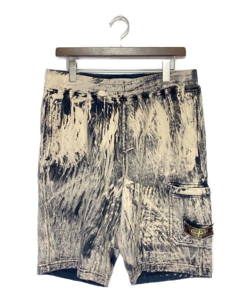 STONE ISLAND（ストーンアイランド）STONE ISLAND (ストーンアイランド) Hand Corrosion Fleece Bermuda Shorts ネイビー サイズ:Lの古着・服飾アイテム
