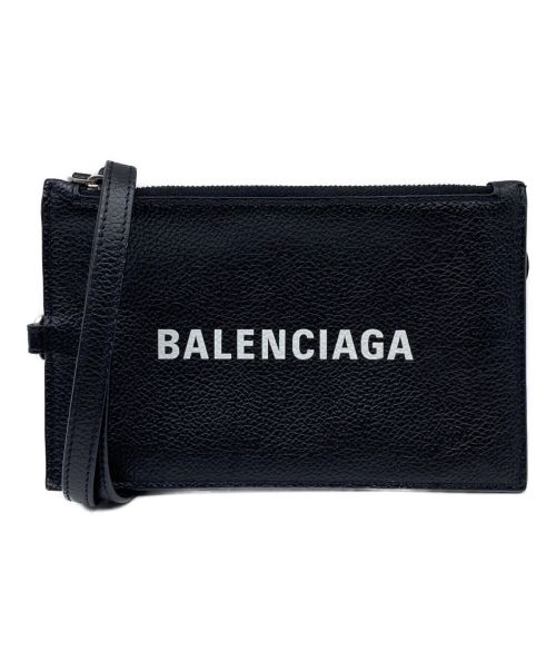 BALENCIAGA（バレンシアガ）BALENCIAGA (バレンシアガ) カードケース付きキーリング ブラック サイズ:-の古着・服飾アイテム