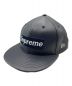 SUPREME（シュプリーム）の古着「Leather Box Logo New Era」｜ネイビー