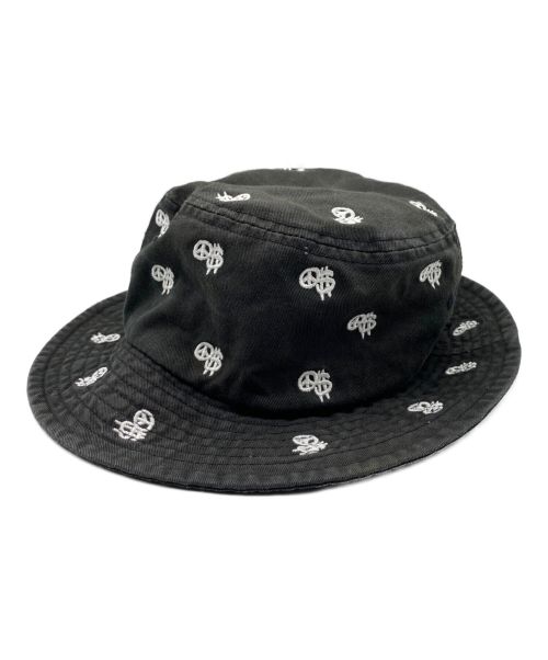 stussy（ステューシー）stussy (ステューシー) Dollar & Peace Bucket Hat ブラック サイズ:L/XLの古着・服飾アイテム