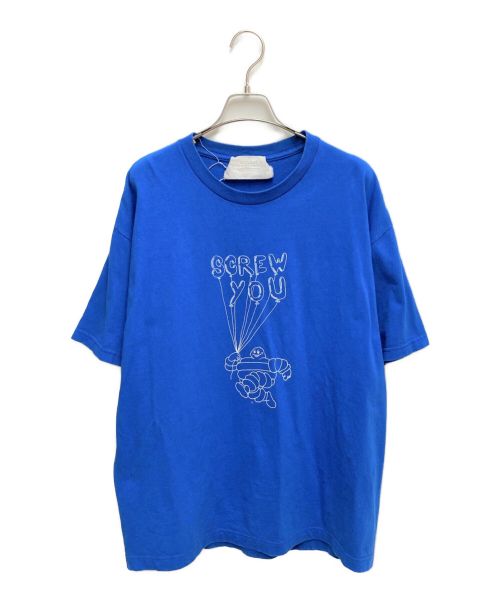 UNUSED（アンユーズド）UNUSED (アンユーズド) プリントTシャツ ブルー サイズ:-の古着・服飾アイテム