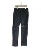 BALENCIAGA（バレンシアガ）の古着「Biker Knee Zip Detail Multi Fabric Pants」｜ブラック