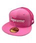 SUPREME（シュプリーム）の古着「Box Logo Mesh Back New Era Cap」｜ピンク