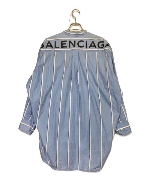 BALENCIAGA（バレンシアガ）BALENCIAGA (バレンシアガ) ストライプシャツ スカイブルー サイズ:36の古着・服飾アイテム