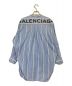 BALENCIAGA（バレンシアガ）の古着「ストライプシャツ」｜スカイブルー