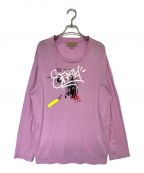 BURBERRYバーバリー）の古着「グラフィティープリント長袖Tシャツ」｜ピンク