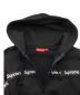 中古・古着 SUPREME (シュプリーム) Text Stripe Zip Up Hooded Sweatshirt ブラック サイズ:S：19800円