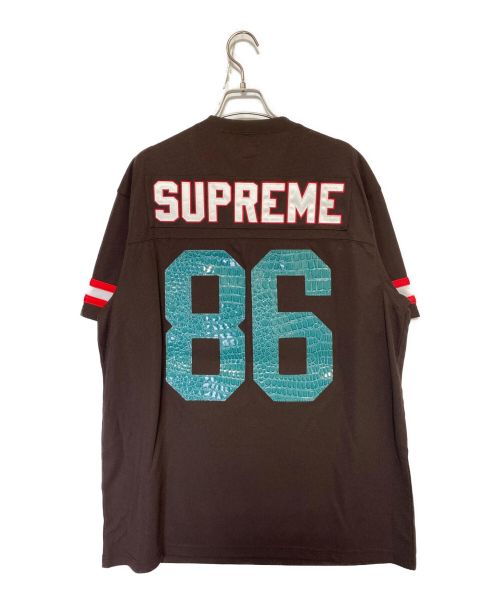 SUPREME（シュプリーム）SUPREME (シュプリーム) Faux Croc Football Jersey ブラウン サイズ:XLの古着・服飾アイテム