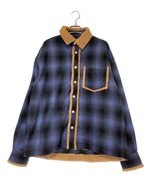 MINDSEEKER（マインドシーカー）MINDSEEKER (マインドシーカー) Boa Check Shirt ブルー サイズ:46の古着・服飾アイテム