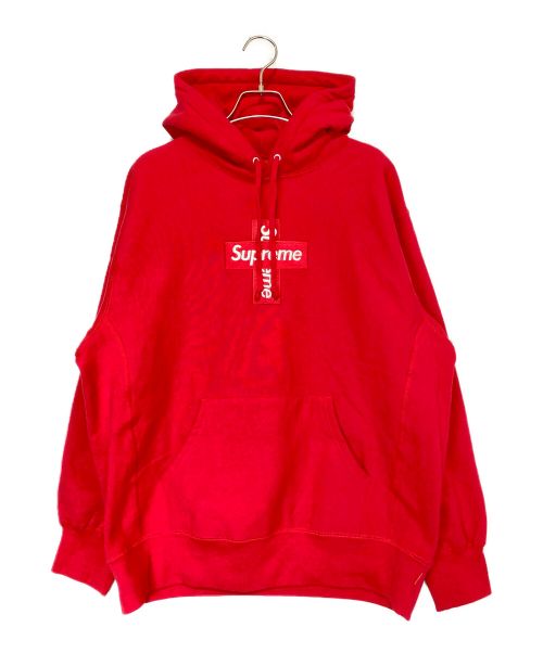 SUPREME（シュプリーム）SUPREME (シュプリーム) Cross Box Logo Hooded Sweatshirt レッド サイズ:Mの古着・服飾アイテム