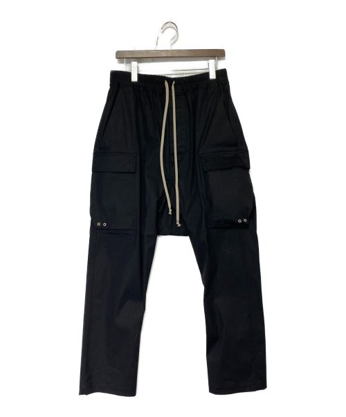 RICK OWENS（リックオウエンス）RICK OWENS (リック オウエンス) LONG CARGO PANTS ブラック サイズ:SIZE 50の古着・服飾アイテム