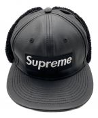 SUPREMEシュプリーム）の古着「Supreme Leather Earflap Box Logo」｜ブラック