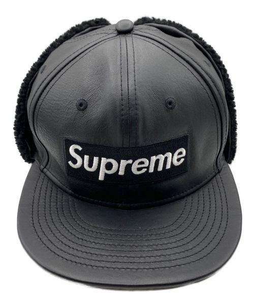 SUPREME（シュプリーム）SUPREME (シュプリーム) Supreme Leather Earflap Box Logo ブラック サイズ:7 8/5(60.6cm)の古着・服飾アイテム