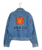 KENZOケンゾー）の古着「Boke Flower Embroidered Denim Trucker Jacket」｜インディゴ