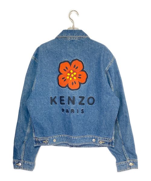 KENZO（ケンゾー）KENZO (ケンゾー) Boke Flower Embroidered Denim Trucker Jacket  インディゴ サイズ:Lの古着・服飾アイテム