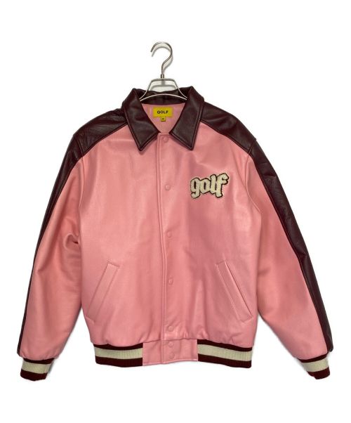 GOLF WANG（ゴルフワン）GOLF WANG (ゴルフワン) OLDE LEATHER JACKET ピンク サイズ:Mの古着・服飾アイテム