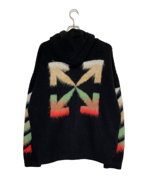 OFFWHITE（オフホワイト）OFFWHITE (オフホワイト)  Brushed Arrows Full-zip Hooded Sweater ブラック サイズ:XXLの古着・服飾アイテム