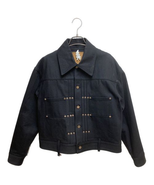 SOSHIOTSUKI（ソウシ オオツキ）SOSHIOTSUKI (ソウシ オオツキ) The BDH Denim Jacket ブラック サイズ:44の古着・服飾アイテム