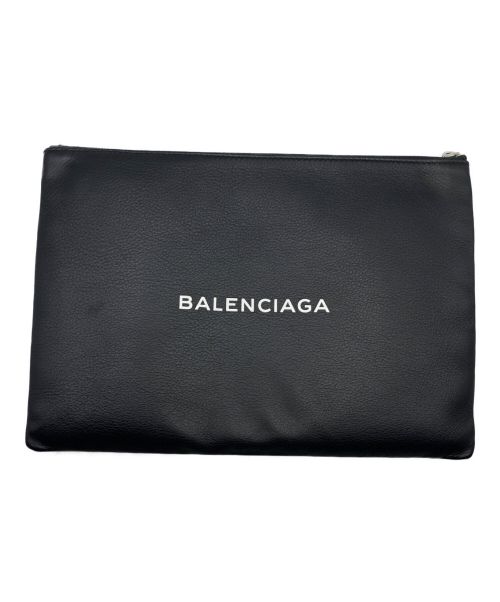 BALENCIAGA（バレンシアガ）BALENCIAGA (バレンシアガ) エブリデイ ロゴ クラッチバッグ ブラック サイズ:-の古着・服飾アイテム