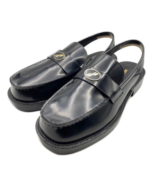 WE11DONE（ウェルダン）WE11DONE (ウェルダン) Black Slingback Loafers ブラック サイズ:42 1/2の古着・服飾アイテム