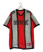 SUPREMEシュプリーム）の古着「Crochet Football Jersey」｜レッド×グレー