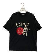 Hysteric Glamour×RED SHOESヒステリックグラマー×レッドシューズ）の古着「40周年記念 ガールグラフィック Tシャツ」｜ブラック