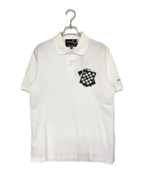 RAF SIMONS（ラフシモンズ）RAF SIMONS (ラフシモンズ) FRED PERRY (フレッドペリー) Chest Patch Polo Shirt ホワイト サイズ:Mの古着・服飾アイテム