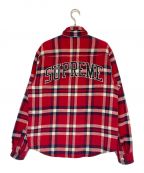 SUPREMEシュプリーム）の古着「Quilted Arc Logo Flannel Shirt」｜レッド