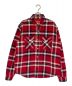 SUPREME (シュプリーム) Quilted Arc Logo Flannel Shirt レッド サイズ:M：24800円
