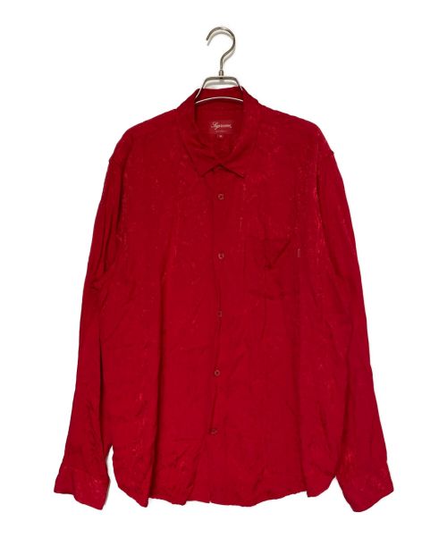 SUPREME（シュプリーム）SUPREME (シュプリーム) Snakeskin Jacquard Shirt レッド サイズ:XLの古着・服飾アイテム