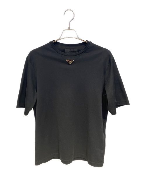 PRADA（プラダ）PRADA (プラダ) 23SS Cotton Short Sleeves Logo(コットンショートスリーブロゴ） ブラック サイズ:XXSの古着・服飾アイテム