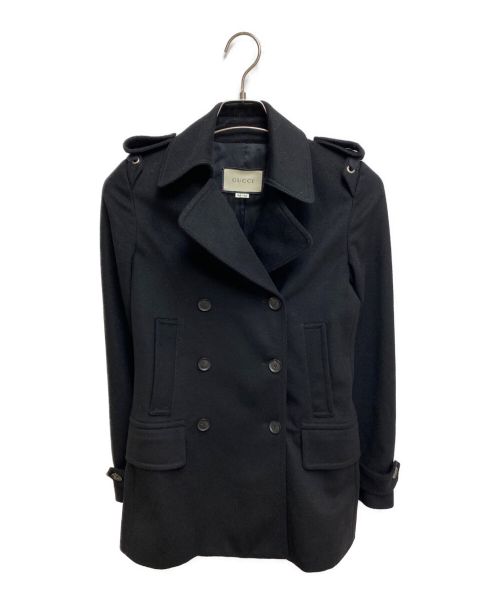 GUCCI（グッチ）GUCCI (グッチ) Pコート ブラック サイズ:36の古着・服飾アイテム