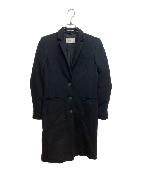 GUCCI（グッチ）GUCCI (グッチ) チェスターコート ブラック サイズ:38の古着・服飾アイテム