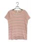 VISVIM（ビズビム）の古着「バックポケットボーダーTシャツ」｜ピンク