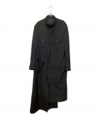 Yohji Yamamoto pour hommeヨウジヤマモト プールオム）の古着「ウールギャバスタンドファスナージャケット」｜ブラック