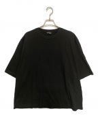 RAF SIMONSラフシモンズ）の古着「CROPPED T-SHIRT WITH CUT OUTS 」｜ブラック