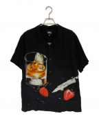 stussyステューシー）の古着「Cocktail Rayon S/S Shirt」｜ブラック