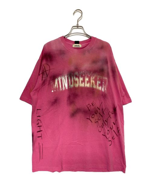 MINDSEEKER（マインドシーカー）MINDSEEKER (マインドシーカー) HAND GRAFFITI STENCIL TEE ピンク サイズ:XXLの古着・服飾アイテム