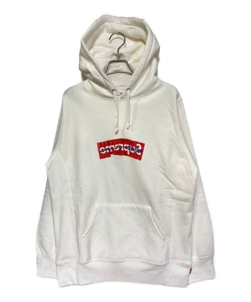 SUPREME（シュプリーム）SUPREME (シュプリーム) COMME des GARCONS SHIRT (コムデギャルソンシャツ) Box Logo Hooded Sweatshirt ホワイト サイズ:Mの古着・服飾アイテム