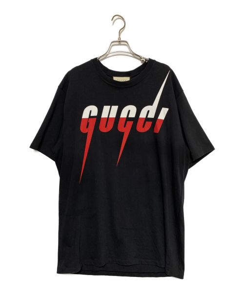 GUCCI（グッチ）GUCCI (グッチ) ブレード ロゴ Tシャツ ブラック サイズ:SIZE XLの古着・服飾アイテム